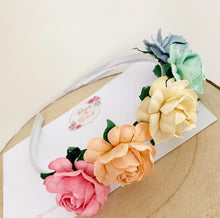 Load image into Gallery viewer, Rainbow flower crown headband
