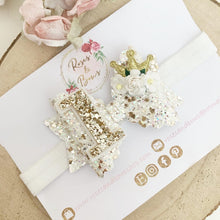 Load image into Gallery viewer, Birthday Princess Hair Bow - Birthday Headband - Birthday Hair Clip
