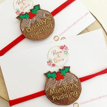 Load image into Gallery viewer, Mummy’s Pudding / Daddy’s Pudding Hair Bow Headband or Clip
