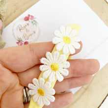 Load image into Gallery viewer, Daisy headband - lemon nylon headband
