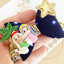 Load image into Gallery viewer, Christmas nativity Hair Bow Headband or Clip
