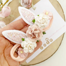 Load image into Gallery viewer, Blush Bunny Ears Easter headband - Girls Hairband - Photo Prop
