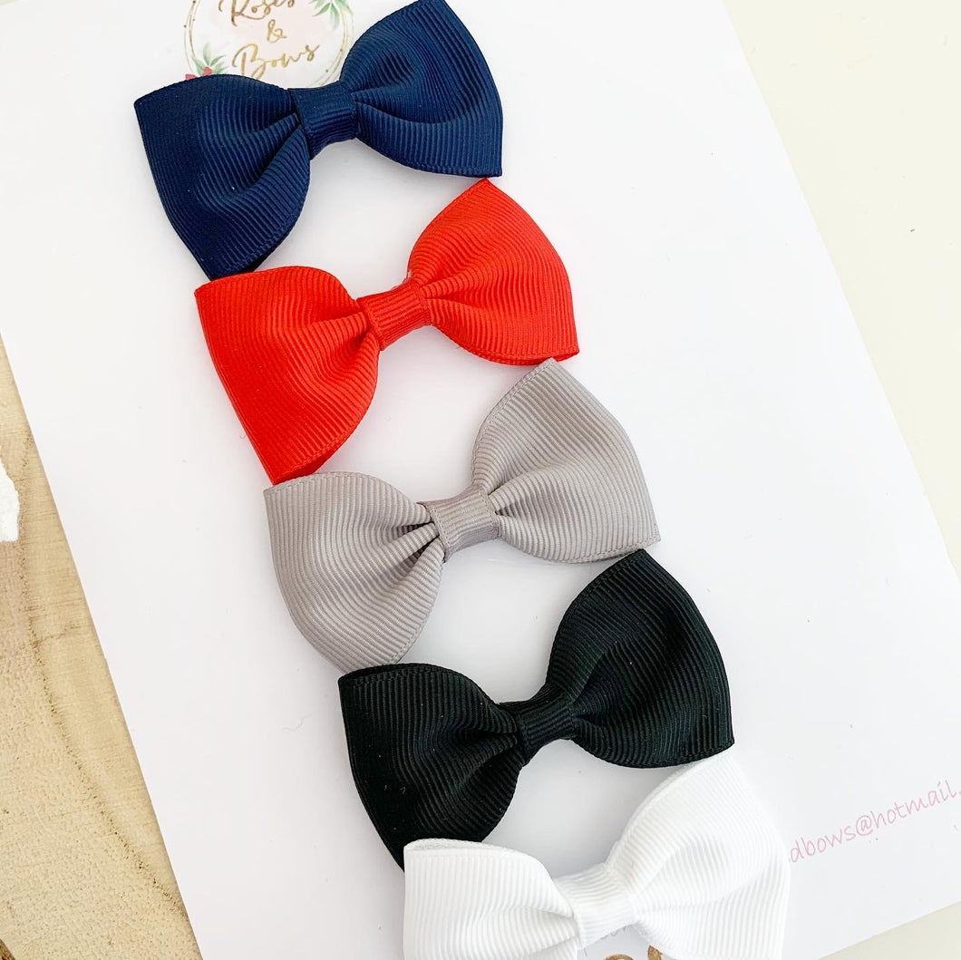 Classic colours Ribbon Hair Bow Clip Set