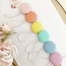 Load image into Gallery viewer, Pastel rainbow bobbles - hair ties - Hairbands
