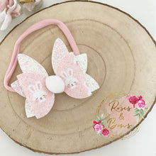 Load image into Gallery viewer, Bunny Tail Easter Hair Bow Headband or Clip
