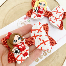 Load image into Gallery viewer, England football World Cup Hair Bow Headband or Clip
