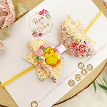 Load image into Gallery viewer, Easter Chick Hair Bow Headband or Clip
