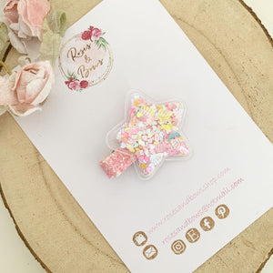 Shaker sequin star hair clip