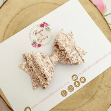 Load image into Gallery viewer, Rose gold Hair Bow Headband or Clip
