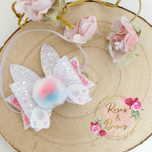 Load image into Gallery viewer, Hop Little Bunny Easter Hair Bow Headband or Clip
