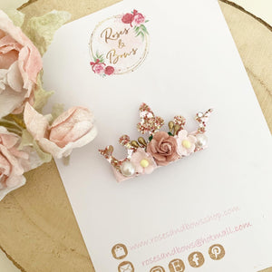 Glitter crown Clips - princess crown alligator clips