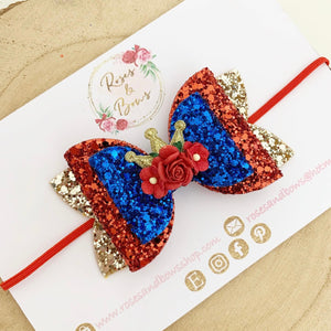 Jubilee Glitter Bow Headband or Clip