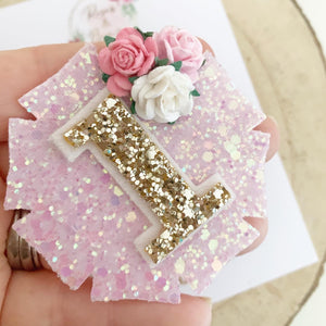 Birthday Badge - Birthday Customisable Glitter Badge