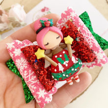 Load image into Gallery viewer, Christmas Girl Hair Bow Clip or Headband
