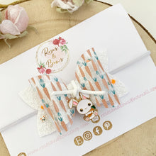Load image into Gallery viewer, Easter Bunny Transparent Charm Hair Bow Headband or Clip
