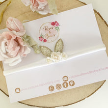 Load image into Gallery viewer, Dainty Bunny Ears Easter headband - White and Gold Headband
